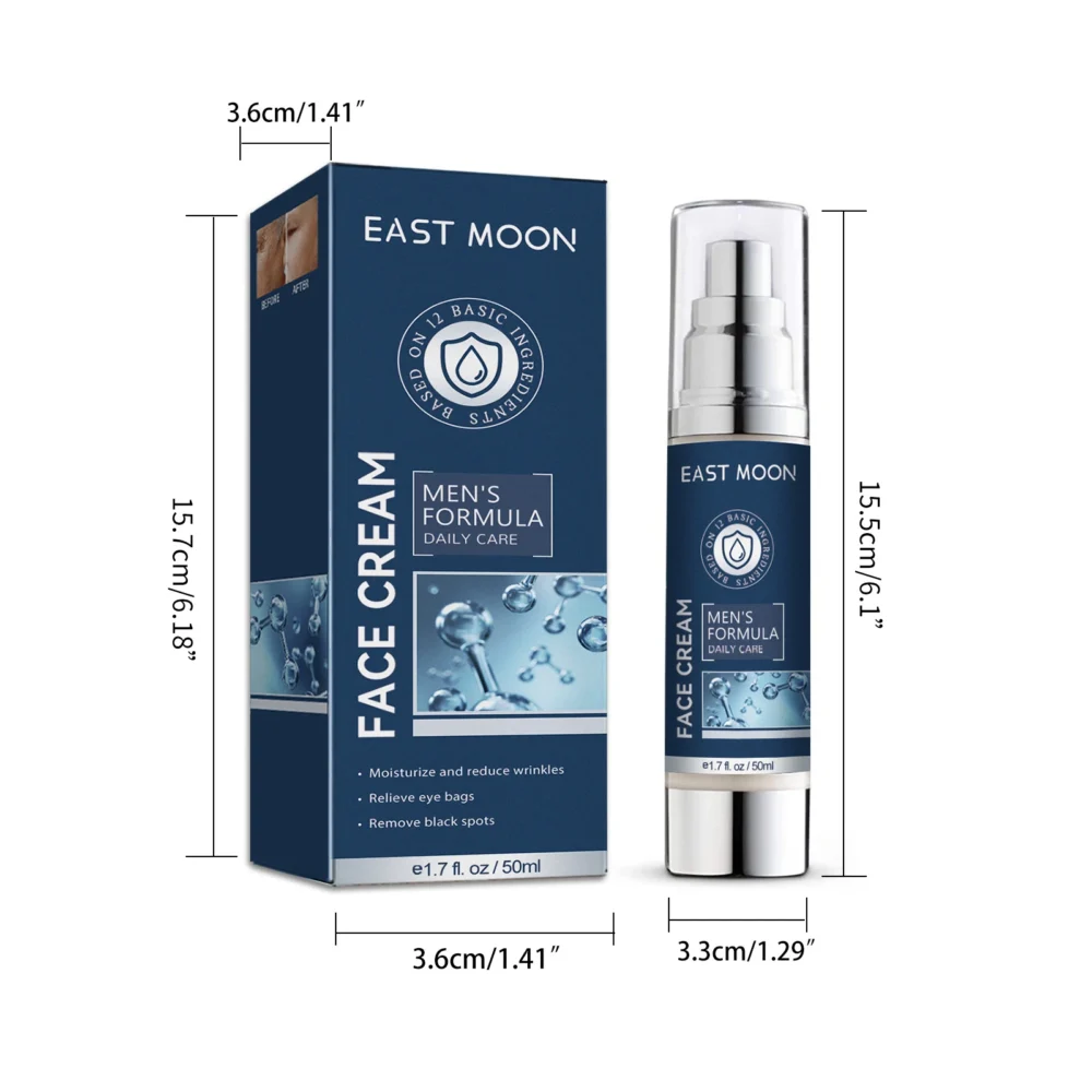 6-in-1 Men Facial Moisturizer Cream Hydrating Revitalizing Skin Care Particle Face Cream With Collagen Anti Aging & Wrinkle - Image 6