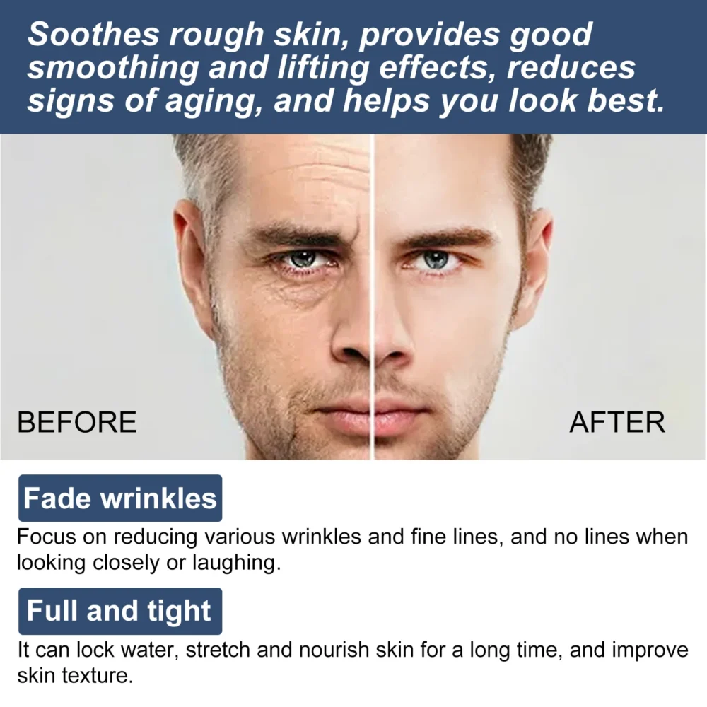 6-in-1 Men Facial Moisturizer Cream Hydrating Revitalizing Skin Care Particle Face Cream With Collagen Anti Aging & Wrinkle - Image 2