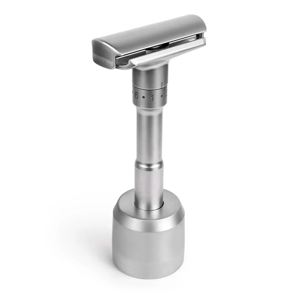 Adjustable Safety Razor Classic Men Shaver Professional Barber Razor With 5 PCS Titanium Coated Blades Shaver Razor Holder