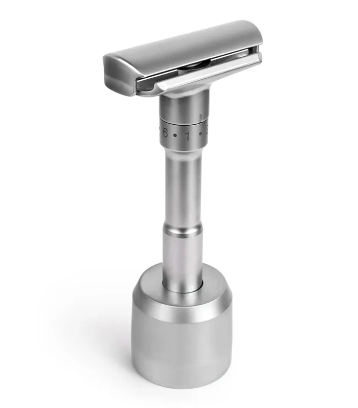 Adjustable Safety Razor Classic Men Shaver Professional Barber Razor With 5 PCS Titanium Coated Blades Shaver Razor Holder