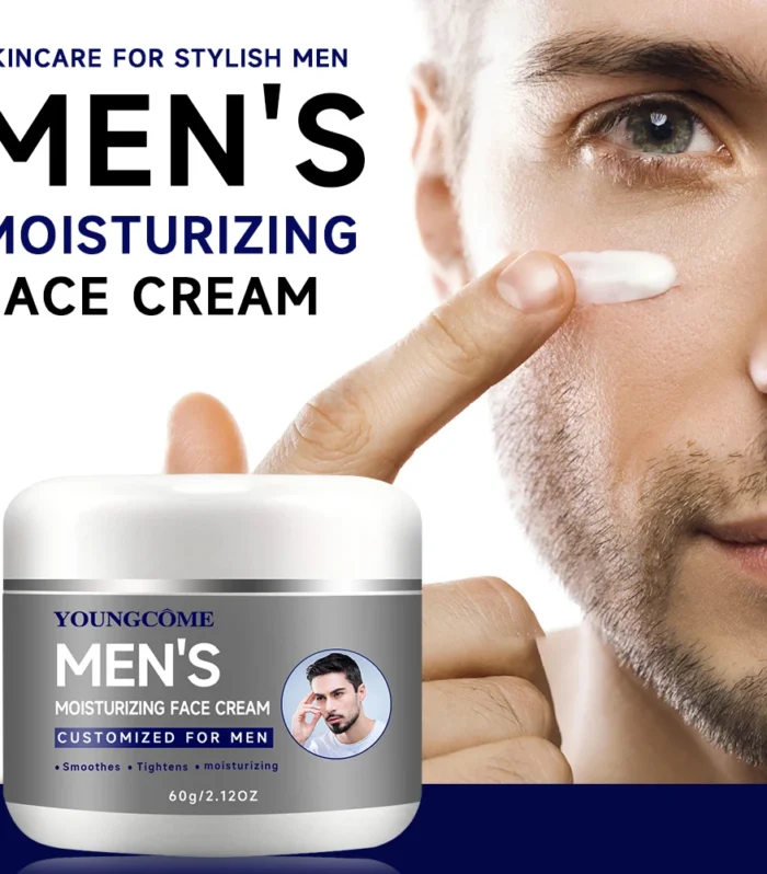 Men's Moisturizing Collagen cream with retinol and vitamins, refreshing and hydrating, improves skin elasticity, day and night