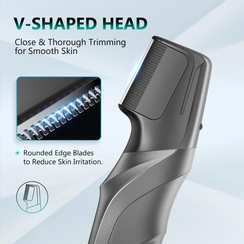 Kensen S6 Electric Hair Trimmer for Men Body Groomer Clipper IPX5 Waterproof Portable Groin Pubic Hair Trimmer Razor For Barber - Image 2