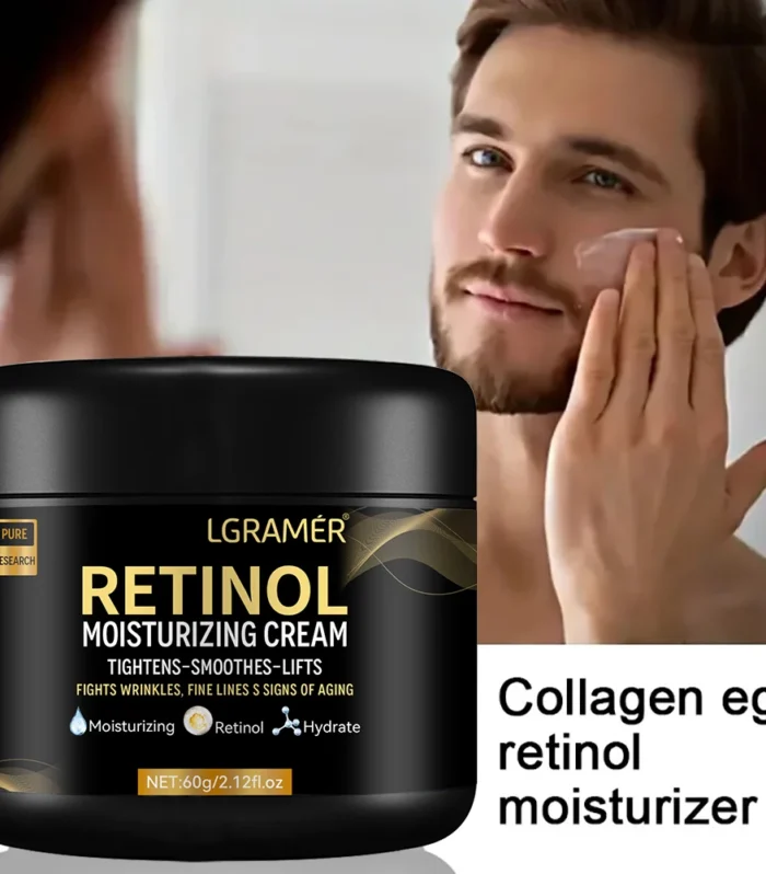 Men's Retinol Face Moisturizer Moisturizing Retinol Cream Anti-Wrinkle Aging Moisturizing Shrink Pores Whitening Smooth Retinol