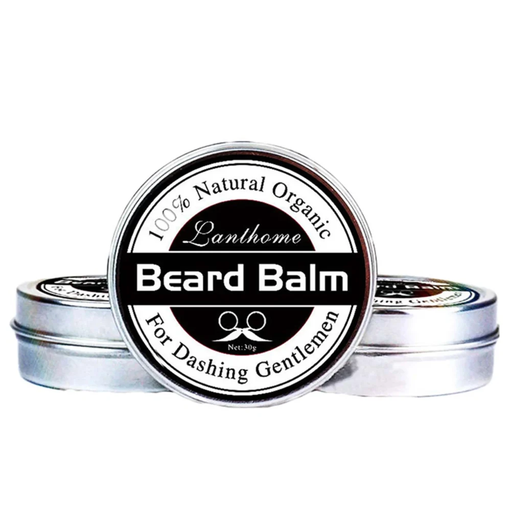 Original Lanthome Beard Balm Conditioner Oil for Growth Grooming Care Organic Moustache Treatment Moustache Wax For Men Hair - Image 4