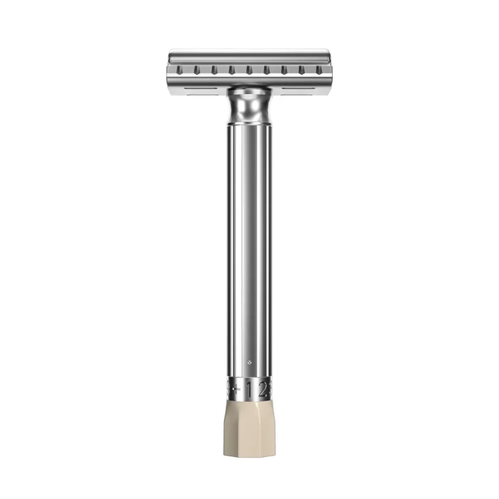 MingShi Adjustable Safety Razor Mens Folding Shaving Professional Manual Shaver Double Edge Safety Titanium Coated Blades