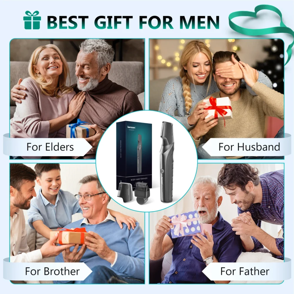 Kensen S6 Electric Hair Trimmer for Men Body Groomer Clipper IPX5 Waterproof Portable Groin Pubic Hair Trimmer Razor For Barber - Image 6