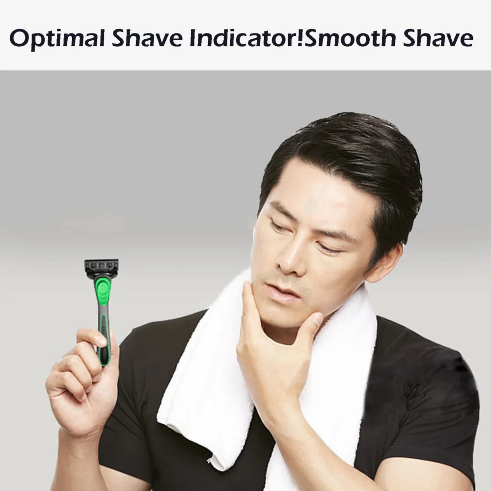 1 Handle+2 Blades 7-layer Razor Blade Stainless Steel Manual Razor Shaver Universal for Men Women Hair Removal - Image 3