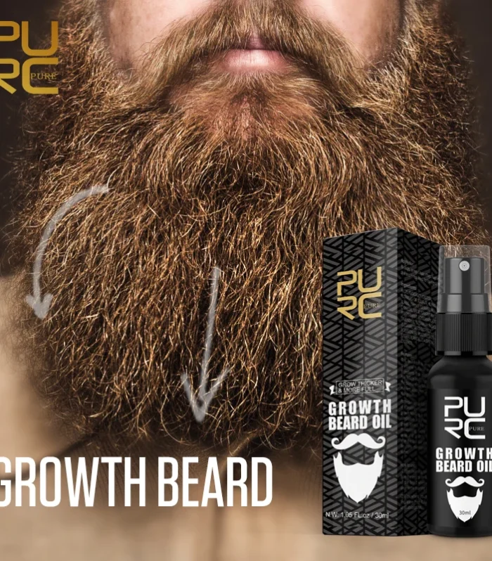 PURC Beard Growth Oil for Men Thickener Nourishing Beard Grooming Treatment Beard Care Hair Growth Products