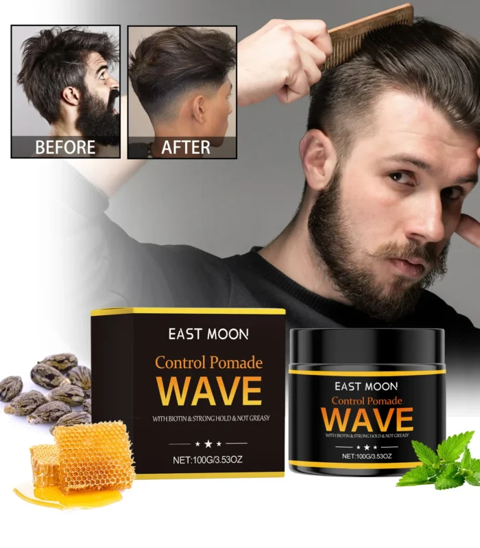 Men Styling Hair Wax Matte Finish,Premium Water Based Flake-Free Hair Styling Pomade For All Hair Types Pomade Long-Lasting Wax