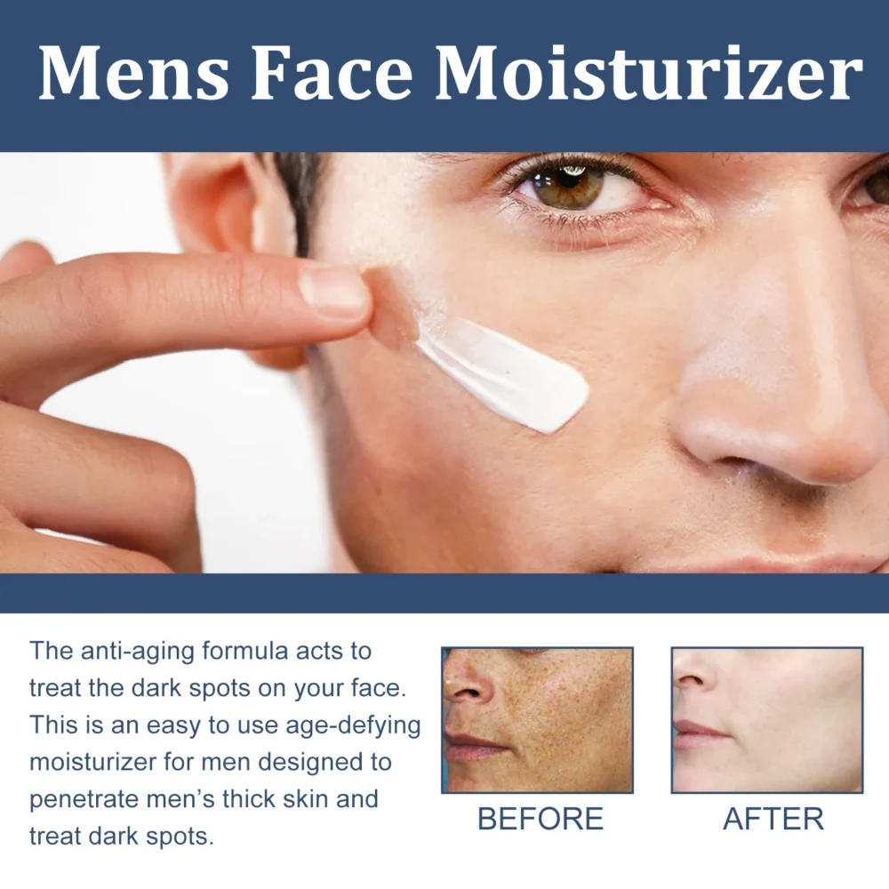 6-in-1 Men Facial Moisturizer Cream Hydrating Revitalizing Skin Care Particle Face Cream With Collagen Anti Aging & Wrinkle - Image 5