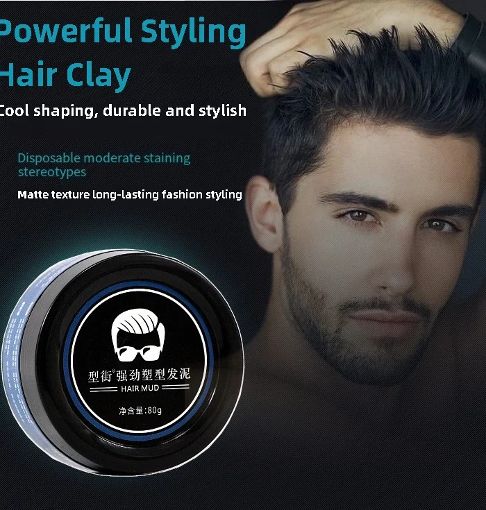 Strong Hold Styling Clay for Men – Volumizing Hair Wax with Matte Finish for Natural, Long-Lasting Hold